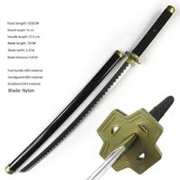 Épée en bois de bambou écologique unisexe de 104 cm pour cosplay d'anime One Piece Roronoa Zoro