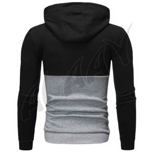 Nuevo estilo de moda los hombres venta al por mayor de encargo Sudadera con capucha en Color sólido - Product Image 2