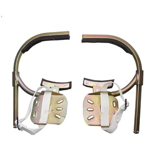 <span class=keywords><strong>Ramponi</strong></span> <span class=keywords><strong>per</strong></span> Arrampicata su <span class=keywords><strong>Alberi</strong></span> in Acciaio Inox con Impugnatura in Legno e Fibbia Regolabile <span class=keywords><strong>per</strong></span> Arboristi Professionisti - Product Image 1