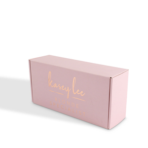 Caja de Embalaje de Cartón Corrugado <span class=keywords><strong>Rosa</strong></span> Personalizada al por Mayor para Envío de Ropa con Estampado en Dorado - Product Image 6