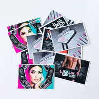 Cartes de visite promotionnelles personnalisées avec logo imprimé, cartes postales d'écriture, cartes de remerciement, cartes en carton avec pelliculage.