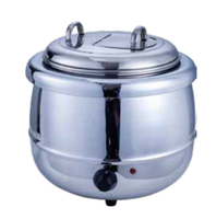Chauffe-soupe électrique en acier inoxydable 10L, bouilloire pour buffet, chauffe-aliments pour la restauration, maintien au chaud 24 heures