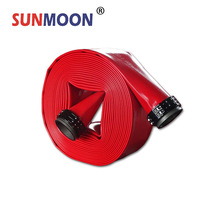 Dernière technologie rouge 6 8 10 pouces tpu pvc layflat tuyau pour le transport de l'huile pression de travail layflat tuyau