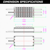 Contrôleur de vitesse de moteur brushless BLDC de qualité industrielle ESC UH60 V2 12-24S LiPo 60A Max DroneCAN/CyphalCAN avec protection IP67 pour