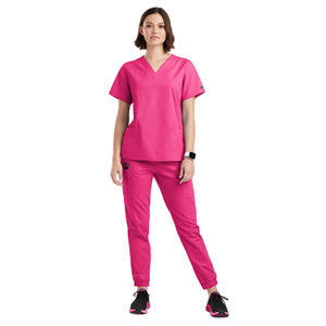 Nuevo estilo elástico logotipo personalizado Hospital uniformes Scrubs laboratorio médico abrigos enfermera uniforme Unisex Scrubs uniformes traje - Product Image 5