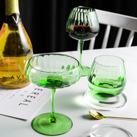 Nouvelle collection : Verres à vin, champagne et whisky de luxe, design vintage, styles variés, en verre vert – Vente directe usine