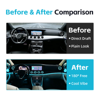 Luz Ambiental LED de 64 Colores para Rejilla de Ventilación de Aire Acondicionado, Sincronización con el Sonido, para Mercedes-Benz Clase E W213 E-Coupe C238, Decoración Interior del Automóvil