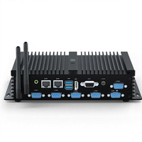 Mini PC industriel Core I7 8550U Windows 11 Pro sans ventilateur 8 Go DDR4 256 Go SSD Double NIC 6x ports COM RS232 Affichage HD/VGA 4K WiFi