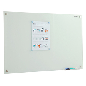 <span class=keywords><strong>Tableau</strong></span> blanc <span class=keywords><strong>magnétique</strong></span> <span class=keywords><strong>en</strong></span> <span class=keywords><strong>verre</strong></span> trempé ZJ GW9501 120x150cm avec aimants, personnalisable et coloré, incluant les accessoires de fixation - Product Image 1