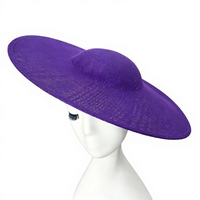 Topi Wanita Bahan Linen Imitasi Polos 40cm, Alas Topi DIY, Pinggiran Datar, Untuk Pajangan Jendela, Perlengkapan Kerajinan Topi