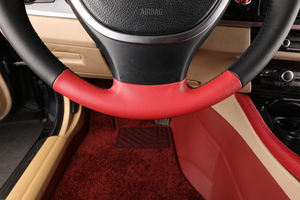 Housse de volant de voiture en cuir à 3 rayons, <span class=keywords><strong>intérieur</strong></span> en cuir personnalisé amélioré pour véhicules - Product Image 4