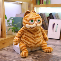 Peluche chat en coton orange, jouet en peluche réaliste, chat jaune tigré, 31cm-50cm, cadeau de Noël ou d'anniversaire