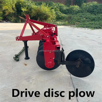 Charrue à disques montée sur tracteur, outil agricole robuste, charrue à disques à entraînement par prise de force, 7 disques