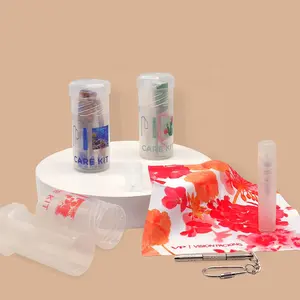कस्टम पेचकश Microfiber साफ कपड़े शराब कंटेनर प्लास्टिक स्प्रे बोतल यात्रा आकार सिलेंडर चश्मा सफाई किट