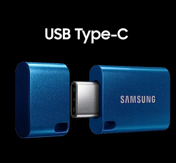 Unidade USB Bluetooth Bluetooth Bluetooth para Samsung 2024 Blue MUF-256DA/AM Tipo-C 256GB 400 MB/s Velocidade de leitura 11 segundos Transferência de arquivos 64GB USB Compatível