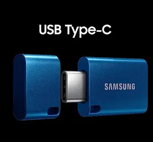 Samsung 2024 Blue MUF-256DA/AM Type-C USB Flash Drive 256GB 400MB/s Read Speed 11 Secs Transfer 64GB Files Compatible USB