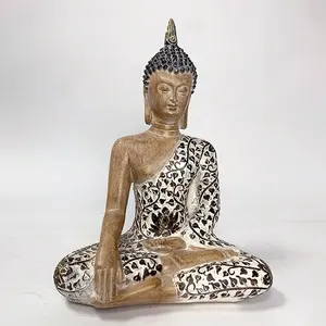 Resin Sitiing Buddha Dekorasi Meja Resin Emas Patung Buddha Warna Patung Bust Archaize Buddla Kerajinan Rakyat