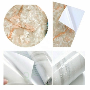 Carta Adesiva Decorativa Impermeabile in PVC Effetto Marmo, Adesivi Autoadesivi alla Moda per Bagno, Cucina e Piani di Lavoro - Product Image 4