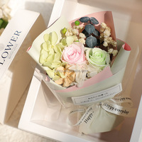 Cadeaux de graduation personnalisés en gros, fleurs séchées faites à la main, mini bouquet éternel préservé, vente directe d'usine
