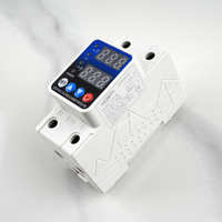 Protector de Energía Electrónico CA AVP Monofásico/Trifásico 110V-220V con Protección de Voltaje/Corriente Ajustable y Reconexión Automática 40A 63A 100A
