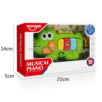 Huanger HE0567 New Arrival Music Instrument Crocodile Shape Piano Toy with Light and Music Educational Toys for Kids