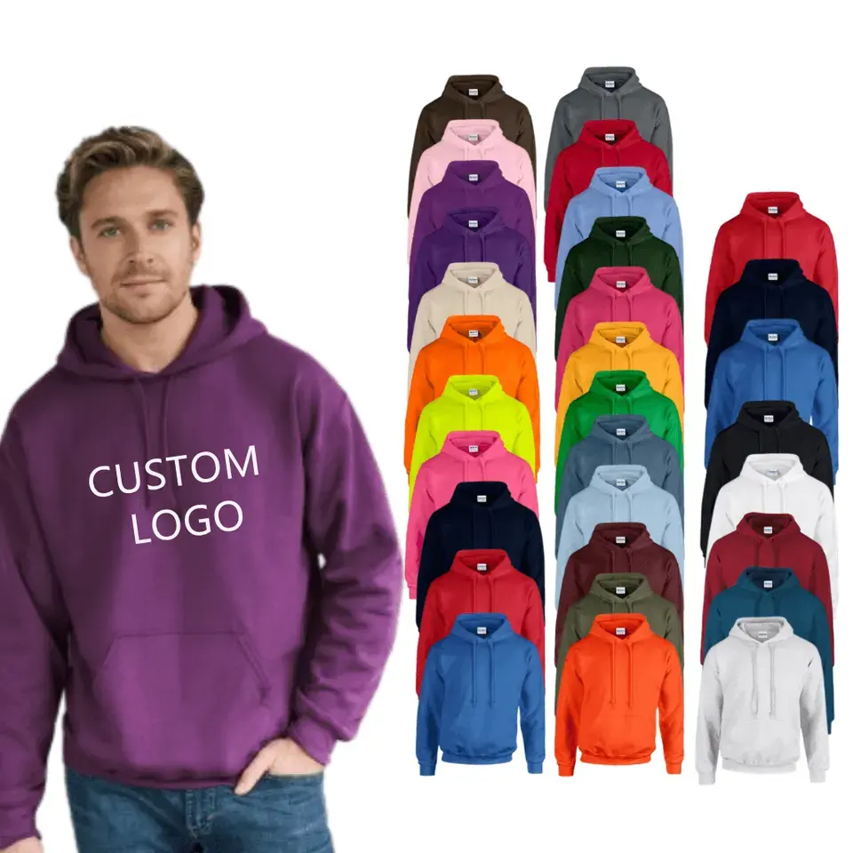 Rahat pamuk nakış logosu özel hoodie üzerinde çekin