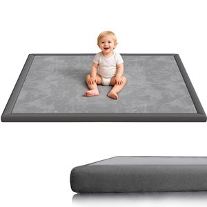 Alfombra de espuma viscoelástica para bebés, suave, de terciopelo coral, antideslizante, grande, tipo tatami, para gatear, para el suelo. - Product Image 1