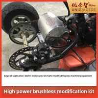 Vente en gros 48V 1200W Brushless Moteur Contrôleur Pédalier Chaîne Kit Électrique pour Scooter Cross-Border Accessoire Kart Modification