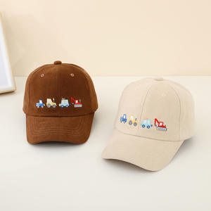 Primavera otoño dibujos animados bordado coche Color sólido algodón sombreros de béisbol niños chico niños niñas gorras de protección solar al aire libre - Product Image 4