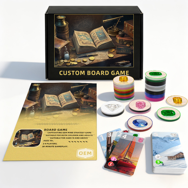 Factory Custom Eco-Friendly Paper Board Game with High Quality Pieces OEM Custom Printing Educational