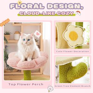 Wholesale Custom Purple Wood Eco-Friendly Durable Modern Classic <b>Cat</b> <b>Scratching</b> Post <b>Tree</b> Scratcher Sisal Pet House Play Condo - Product Image 3