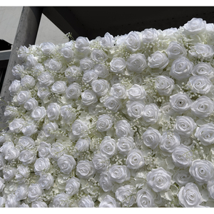 Nouvelle Murale Florale Artificielle de Mariage 2,4m x 2,4m, avec Gypsophile Blanc, Hortensia et Rose Blanche, Décoration Personnalisable pour Toile de Fond - Product Image 5