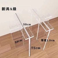 Table de salle à manger extérieure carrée transparente en plastique avec design moderne et pieds de haute qualité pour mariages, hôpitaux et hôtels
