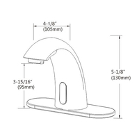 Robinet de salle de bain intelligent WaterMark cUPC avec capteur, chromé, sans contact, mitigeur de lavabo à détection infrarouge, sans plomb