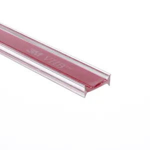 I shaped plastic profile glass hinge strip