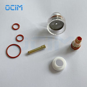 53NQCN TIG 용접 토치 스터비 가스 렌즈 투명 참조 유리 컵 키트 WP-17/18/26 - Product Image 3