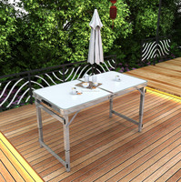 Ensemble de table et chaises pliantes en métal pour l'extérieur, chaises de pique-nique portables pour le camping avec tabouret