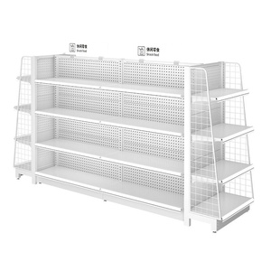 Estanterías de Góndola Blancas Personalizadas de Fábrica en Color y Tamaño <span class=keywords><strong>para</strong></span> Minimercados - Product Image 2