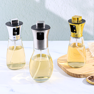 Bouteille pulvérisateur d'huile en verre plaqué multicolore de 170 ml et 200 ml, format portable pour la préparation quotidienne en cuisine - Product Image 6