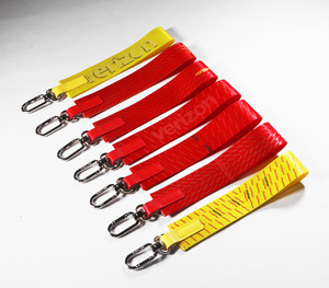 High Quality Custom Nylon Woven Jacquard Embroidery Keychain Lanyard Personalized Dye Color with Logo Mobile Accessory <strong>Wristlet</strong> - Product Image 4