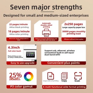 <span class=keywords><strong>Imprimante</strong></span> Laser Automatique Recto-Verso Tout-en-Un A3, Copie et Numérisation Couleur pour Maison et Bureau - Interface USB 9730 En Stock - Product Image 3