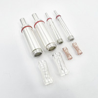Adaptateur de pistolet de recharge pour véhicules électriques (VE) à courant élevé, usiné CNC, plaqué argent, avec borne à ressort couronne et broche de contact en laiton, norme européenne