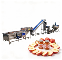 Ligne de traitement de confiture de pommes avec chauffage à la vapeur, cuisson, mélange, remplissage et scellage en acier inoxydable pour usine de boulangerie