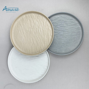 8,5 pulgadas varios colores logotipo personalizado superficie en relieve plato lateral para servir comida aperitivo <span class=keywords><strong>tapas</strong></span> platos de cerámica para restaurante - Product Image 1
