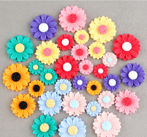 Assortiment de breloques <span class=keywords><strong>d</strong></span>écoratives en résine à dos plat pour téléphones, sacs, chapeaux, chaussures, vêtements, accessoires capillaires, lettres, plantes, fruits, cœurs, océan - Product Image 5