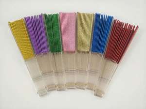 Abanico Plegable de Plástico Brillante de 23 cm con Lentejuelas, Venta al por Mayor para Festivales y Bailes de Graduación, Productos Artesanales - Product Image 5