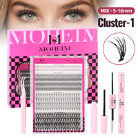 Cils segmentés auto-adhésifs, grande capacité, réutilisables, synthétiques, effet naturel, bouclés, pour DIY et vente en gros