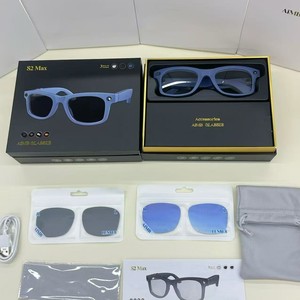 Aimb <b>Glasses</b> S2 Max Smart <b>Glasses</b> Dual <b>Camera</b> Bluetooth Calling Black White Blue 500W Pixel Photo Video - Product Image 4