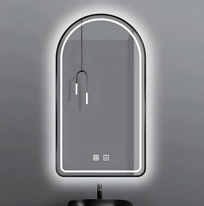 Modern Arched LED <b>Bathroom</b> Mirror Wall Mounted Smart Vanity Mirror Touch Switch Aluminum Frame - Product Image 1