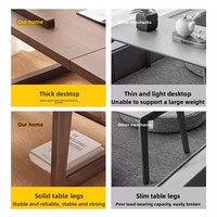 Table pliante réglable en bois massif pour baie vitrée, bureau Tatami, table pour ordinateur portable, mobilier de salon, style minimaliste moderne